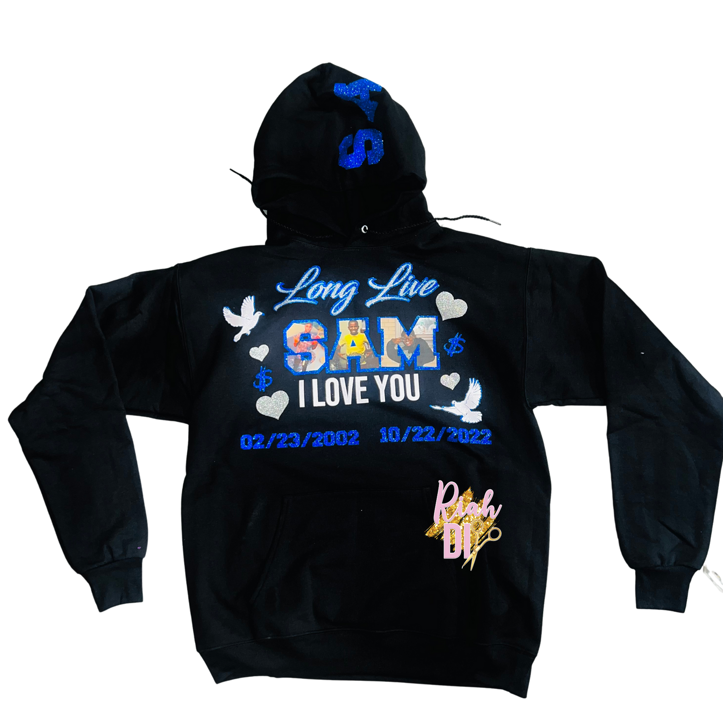 Sudadera con capucha Peekaboo con cara brillante