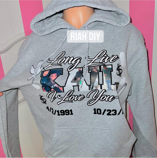 Sudadera con capucha Peekaboo con cara brillante