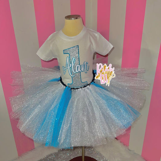 Conjunto de tutú de cumpleaños sencillo