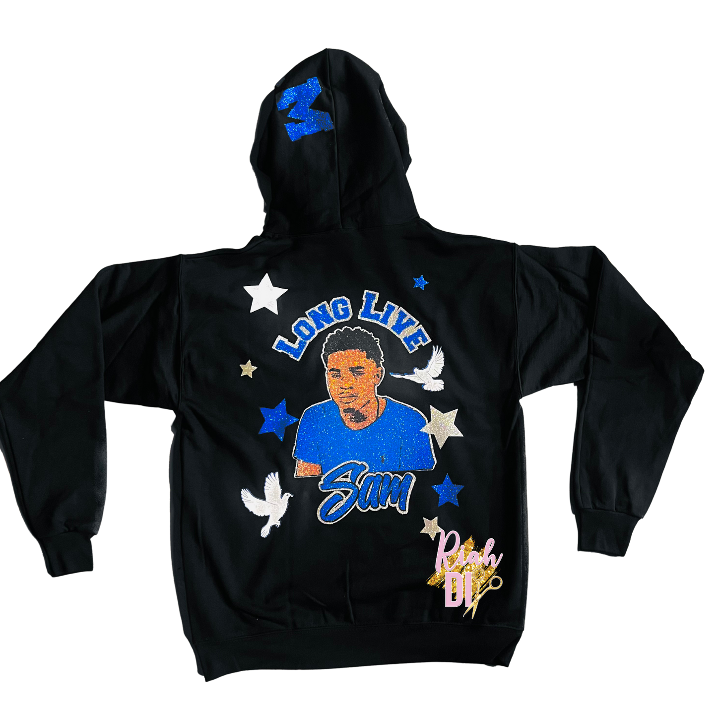 Sudadera con capucha Peekaboo con cara brillante