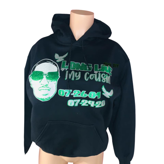 Sudadera con capucha y cara brillante "La más real"