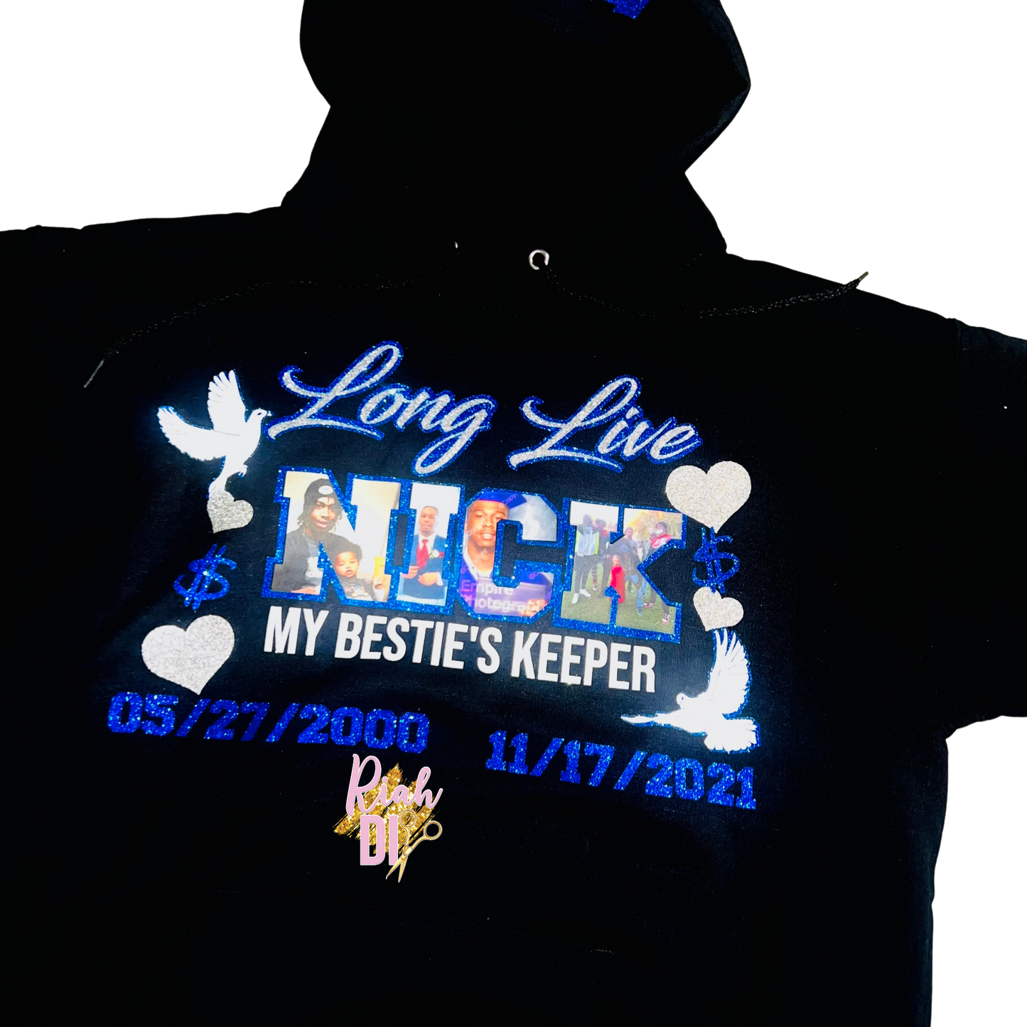 Sudadera con capucha Peekaboo con cara brillante
