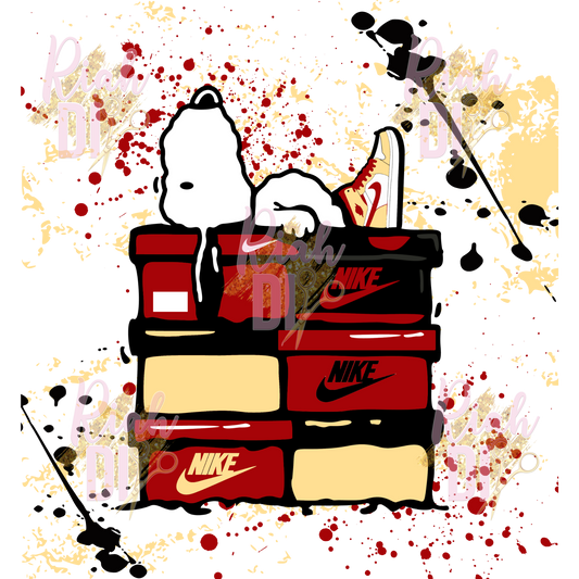 Shoe Stack Snoopy Graphic