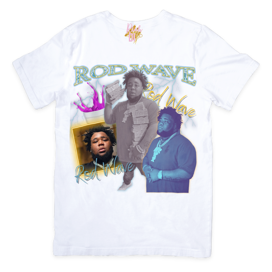 Camiseta gráfica estética de los 90 con ondas de Rod