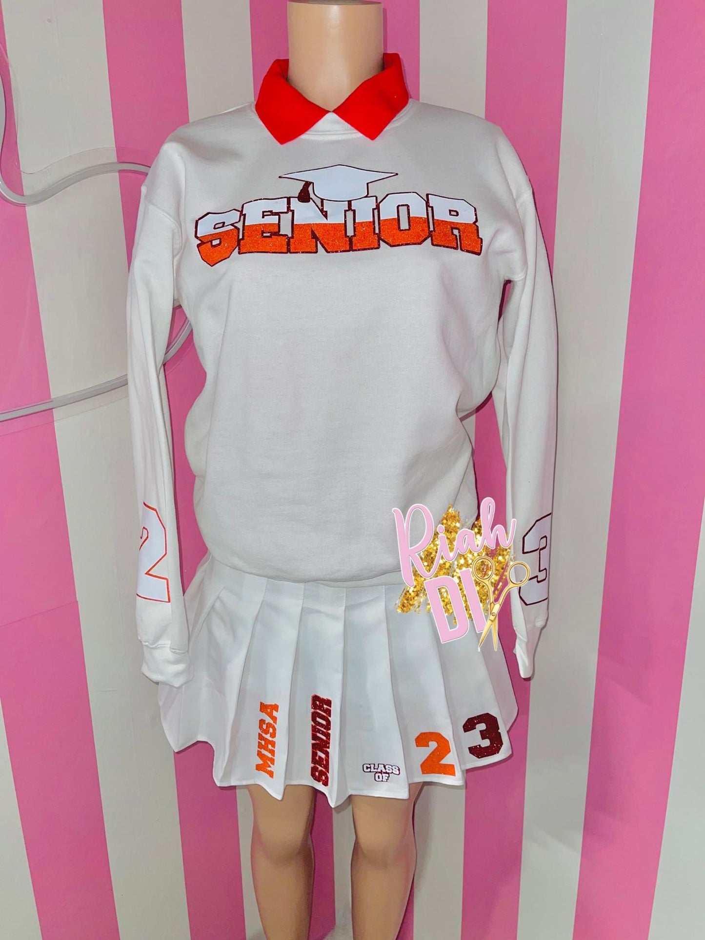 Conjunto de falda plisada para seniors