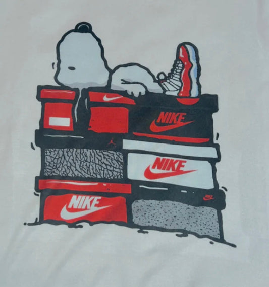 Impresión por sublimación de la pila de zapatos de Snoopy