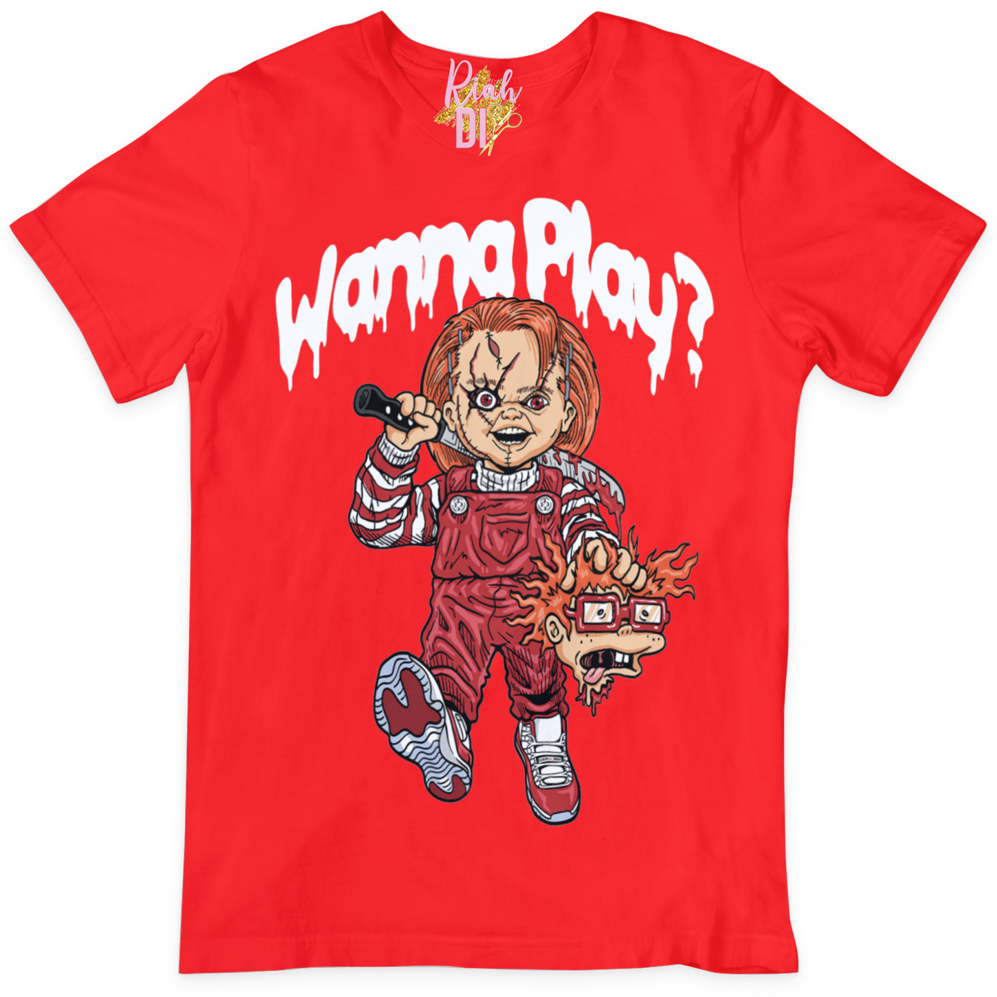 Chucky Chuckie head Cherry 11 Tee