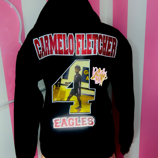 Sudadera con capucha de novia de baloncesto estilo libre