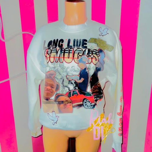 Sublimation Oversized Sweatshirt w/ Glitter Face