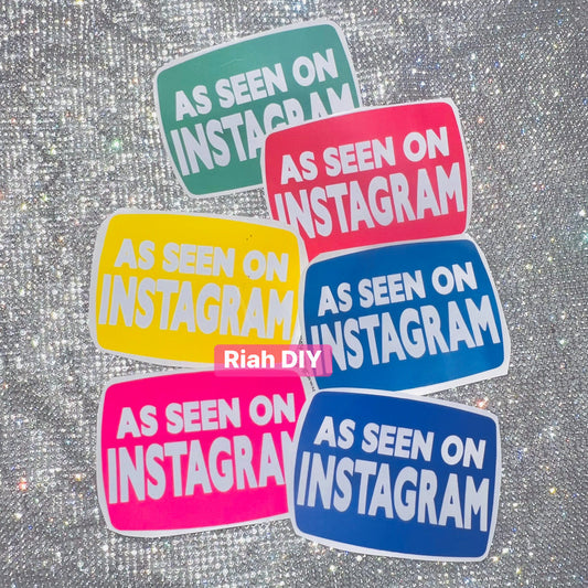 Como se ve en la calcomanía de IG