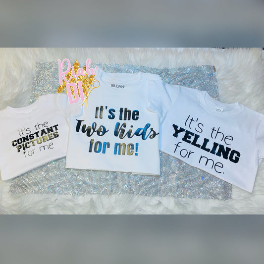 Es el paquete de camisetas ___ niños para mí
