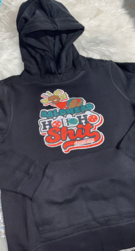 Sudadera con capucha BALDHEAD HO HO HO