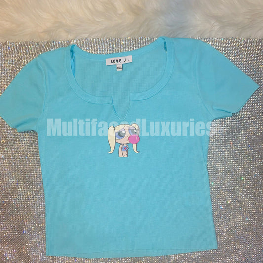 Bubbles Aesthetic Crop Top