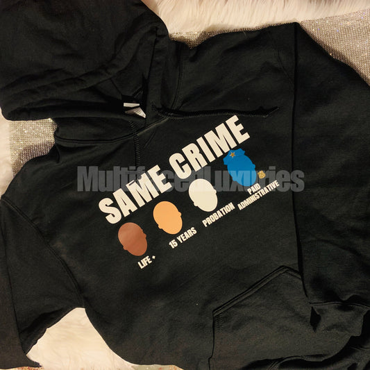 Camiseta "Mismo crimen, diferente hora"