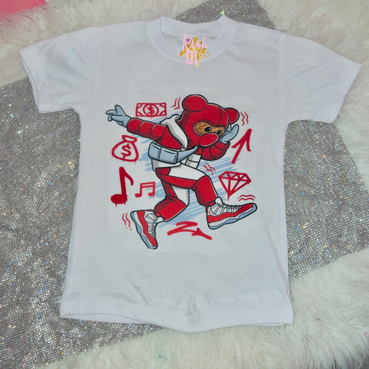 Camiseta de oso de breakdance