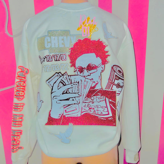 Sublimation Oversized Sweatshirt w/ Glitter Face
