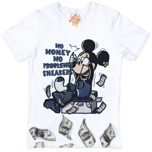 Camiseta "Más dinero, más zapatillas"